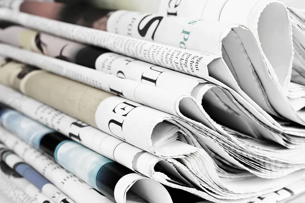 Pile of newspapers