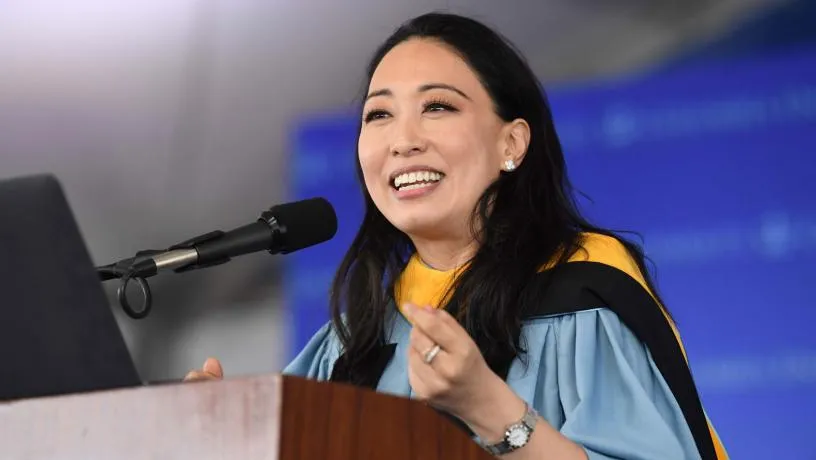 Class Day keynote speaker Judy Joo ’97 encouraged students to pursue their passions fearlessly.