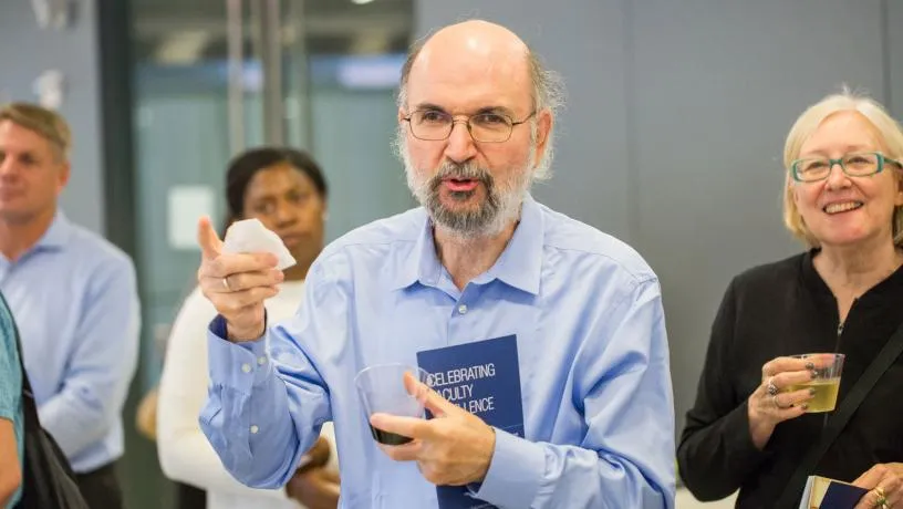 Two computer science professors were elected to national societies. Mihalis Yannakakis (center) was elected to the National Academy of Sciences; Julia Hirschberg (right) was elected American Academy of the Arts and Sciences.