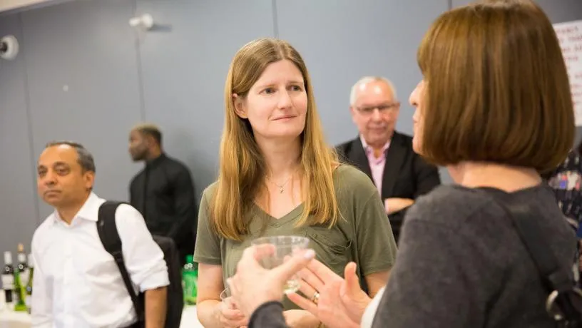 Biomedical professors Elizabeth Hillman (center) and Gordana Vunjak-Novakovic (right) were recognized for multiple honors.