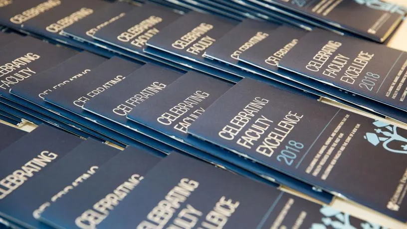 Columbia Engineering recently recognized accomplishments and honors earned by its faculty over the past year. The school also welcomed 13 new faculty members. Click the arrows on either side of the image to see more photos from the reception.