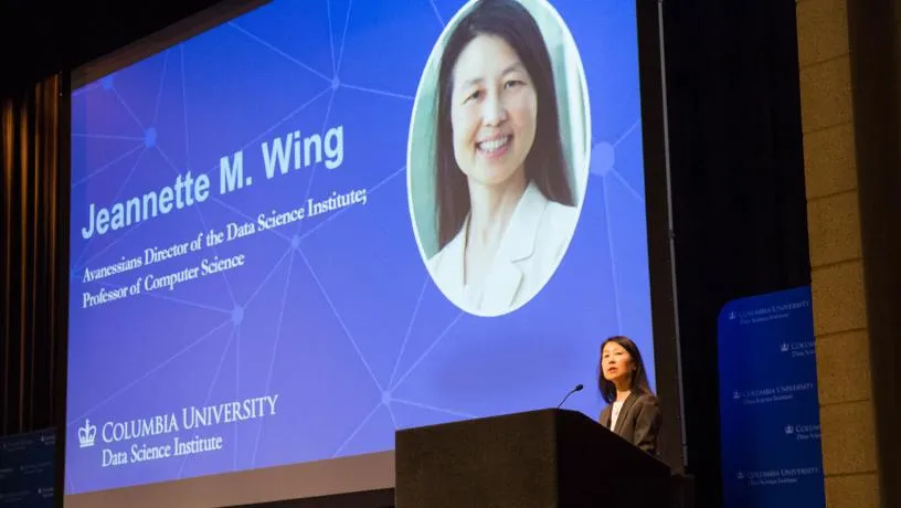 Jeannette Wing, Avanessians Director of the Data Science Institute, discussed the group's mission to leverage "data for good."