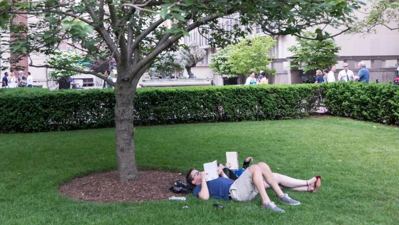 Enjoying a spring day at Alumni Weekend 2019.
