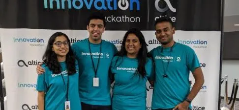 WINNERS OF THE INNOVATION HACKATHON : Amulya Tallam, Karan Vir Singh, Sanketh Saravanan and Swathi Chandrasekaran