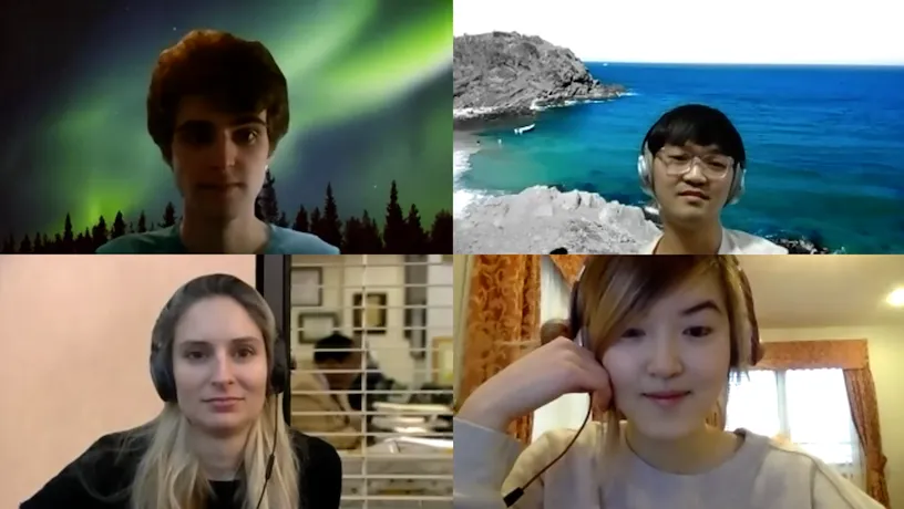 Lydia Chilton and students met over Zoom for the design challenge.