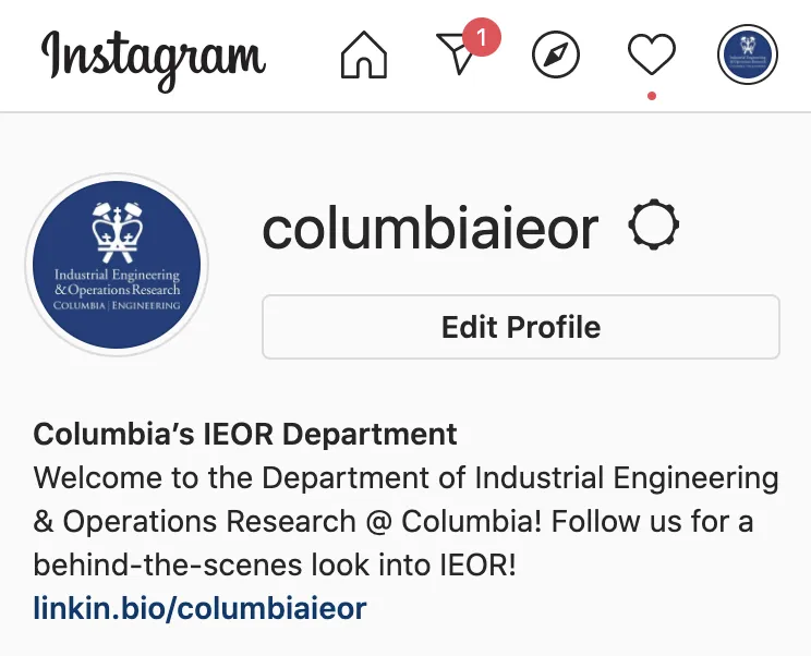 Columbia IEOR Instagram